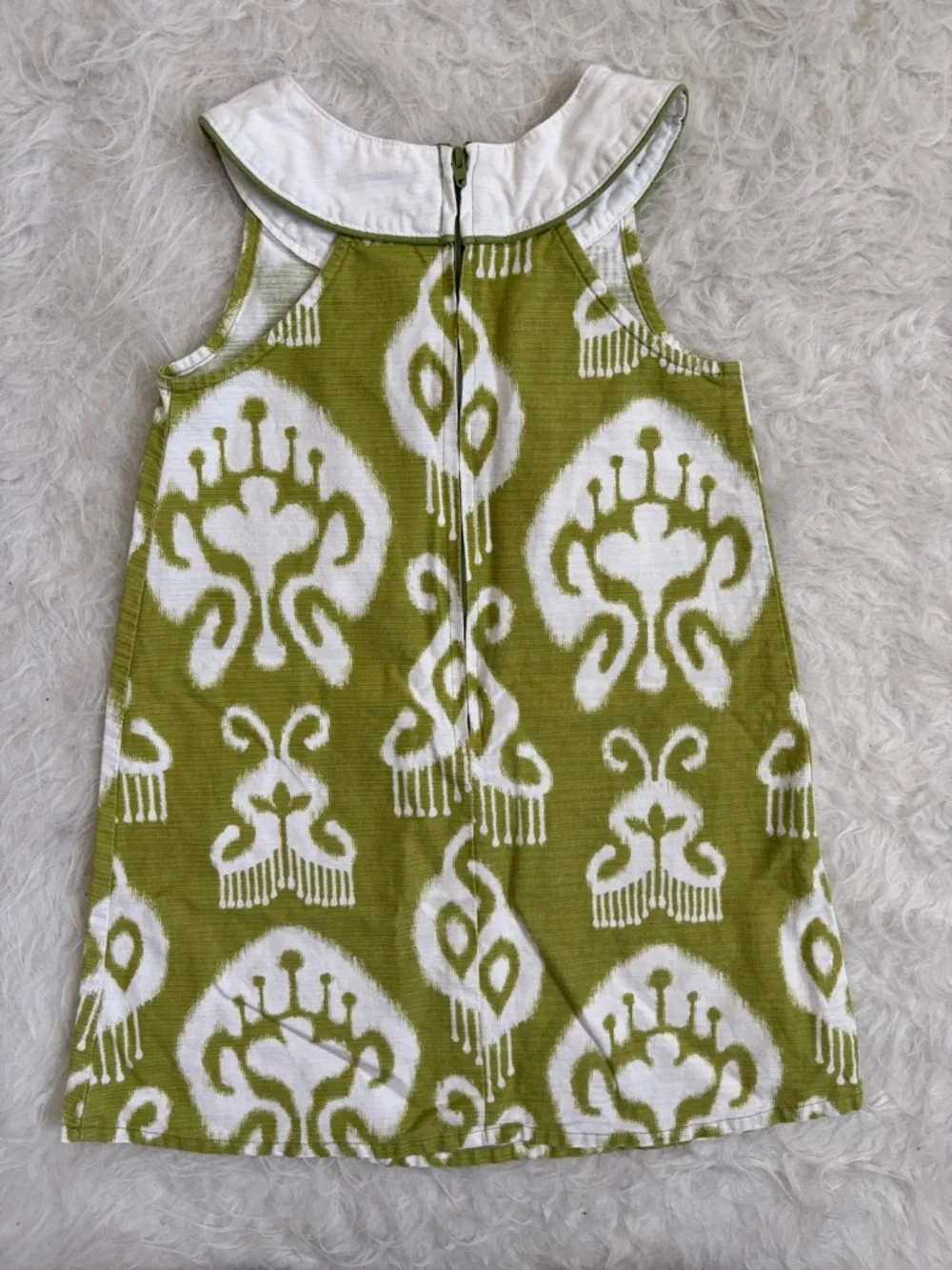 Gymboree Sleeveless Green Greek Isles Summer Dress with Jeweled Collar
